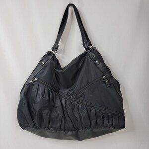 SR2 by Sondra Roberts Black Nylon Angled-Zip Tote — Urban Utility Chic